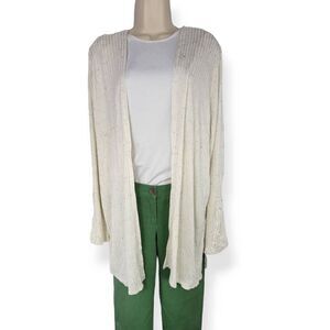 American Rag Open front cardigan with Crochet Bell Sleeves 1X